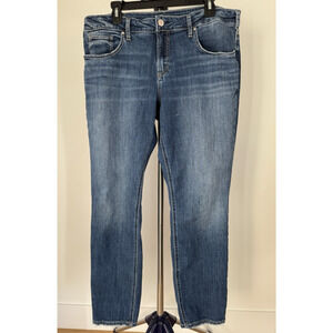 SILVER JEANS Women's 36 x 29 Boyfriend Dark Wash Stretch Denim Jeans